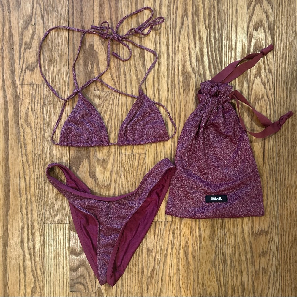 Triangl Grape Sparkle bikini TOP